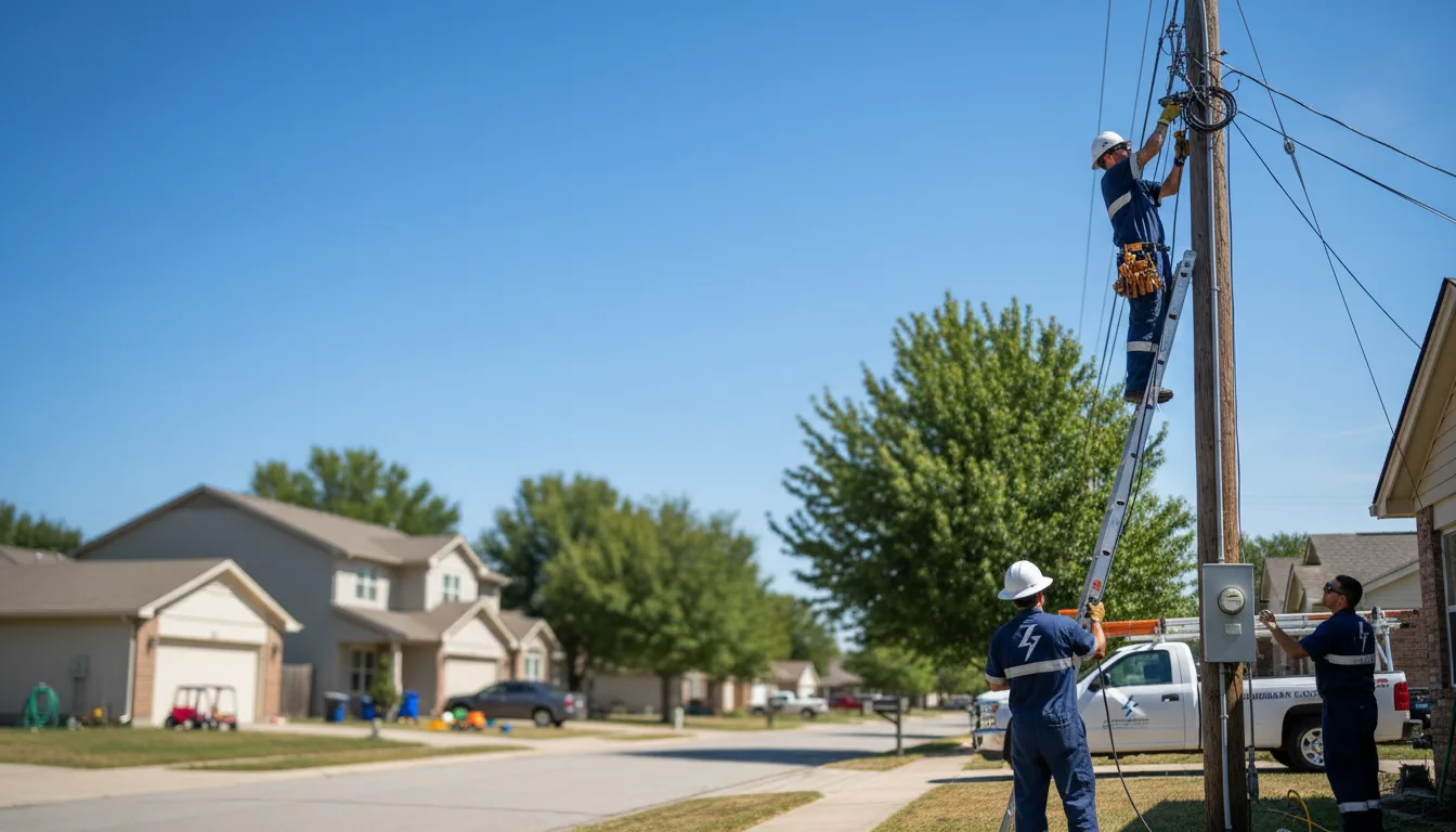 Residential electrician providing installation services in Edroy, TX